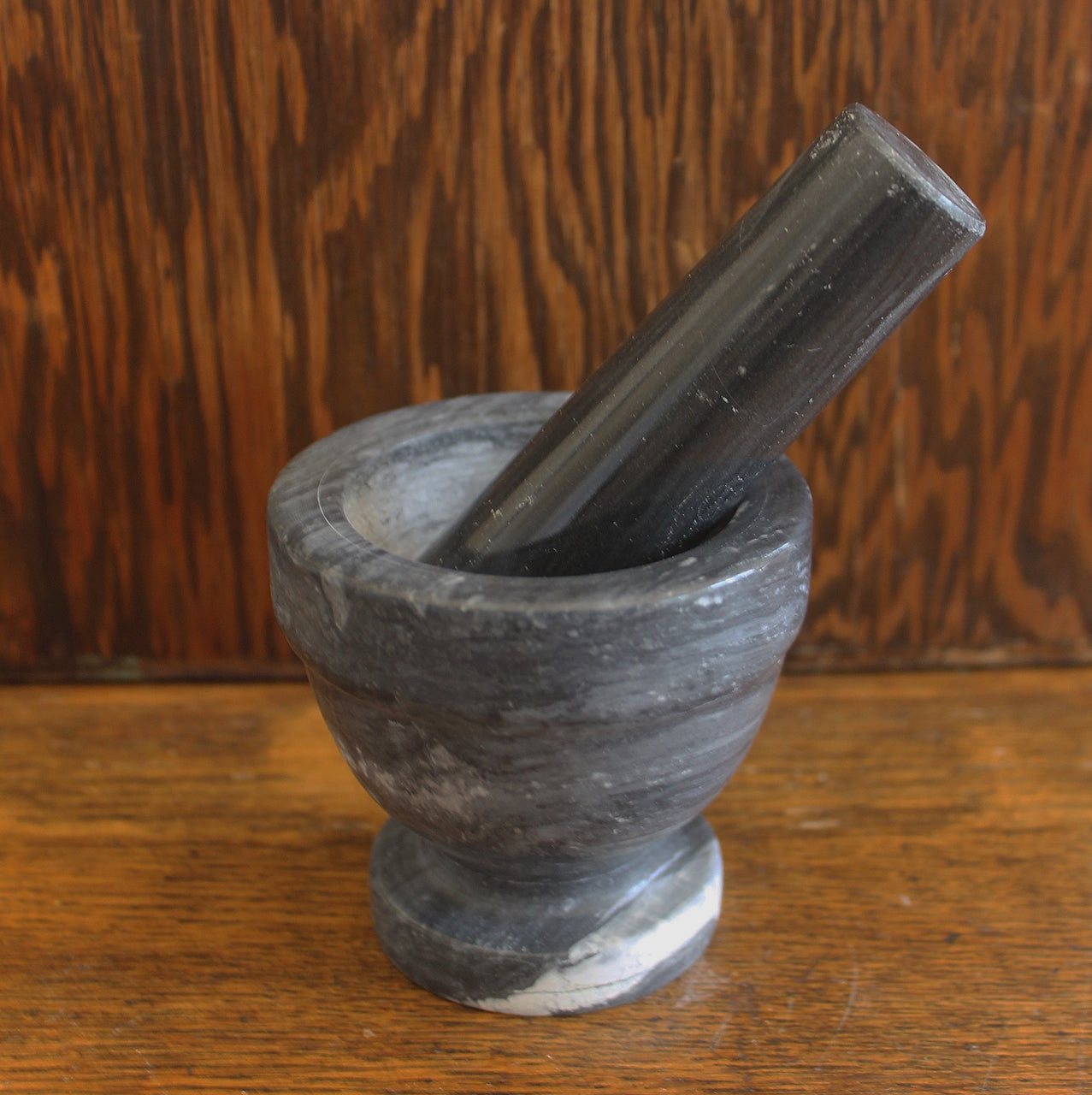 Black Marble Mortar & Pestle