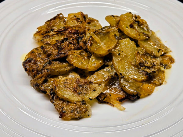 Creamy Mushroom & Garlic Potatoes with Caramelized Onions