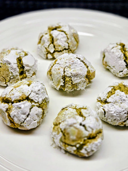 Matcha Crinkle Cookies