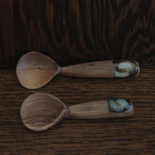 Wild Olive Wood Round Spoons