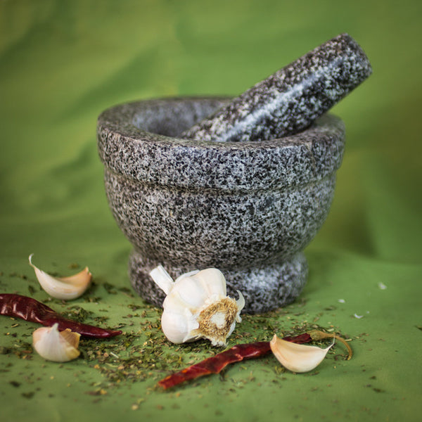 Grey Granite Mortar & Pestle